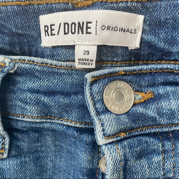 Re/Done High Rise Ankle Crop Jeans - Picture 4 of 13